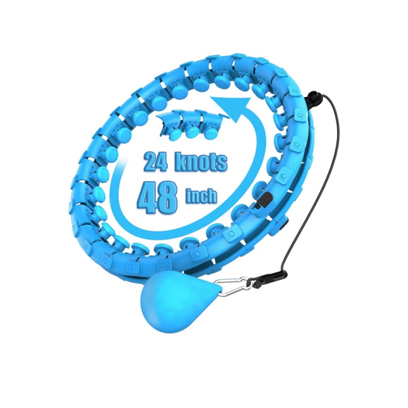 Smart Weighted Fit Hoop for Adults Weight Loss, 24 Detachable Knots (Pink) - Picture 4 of 11